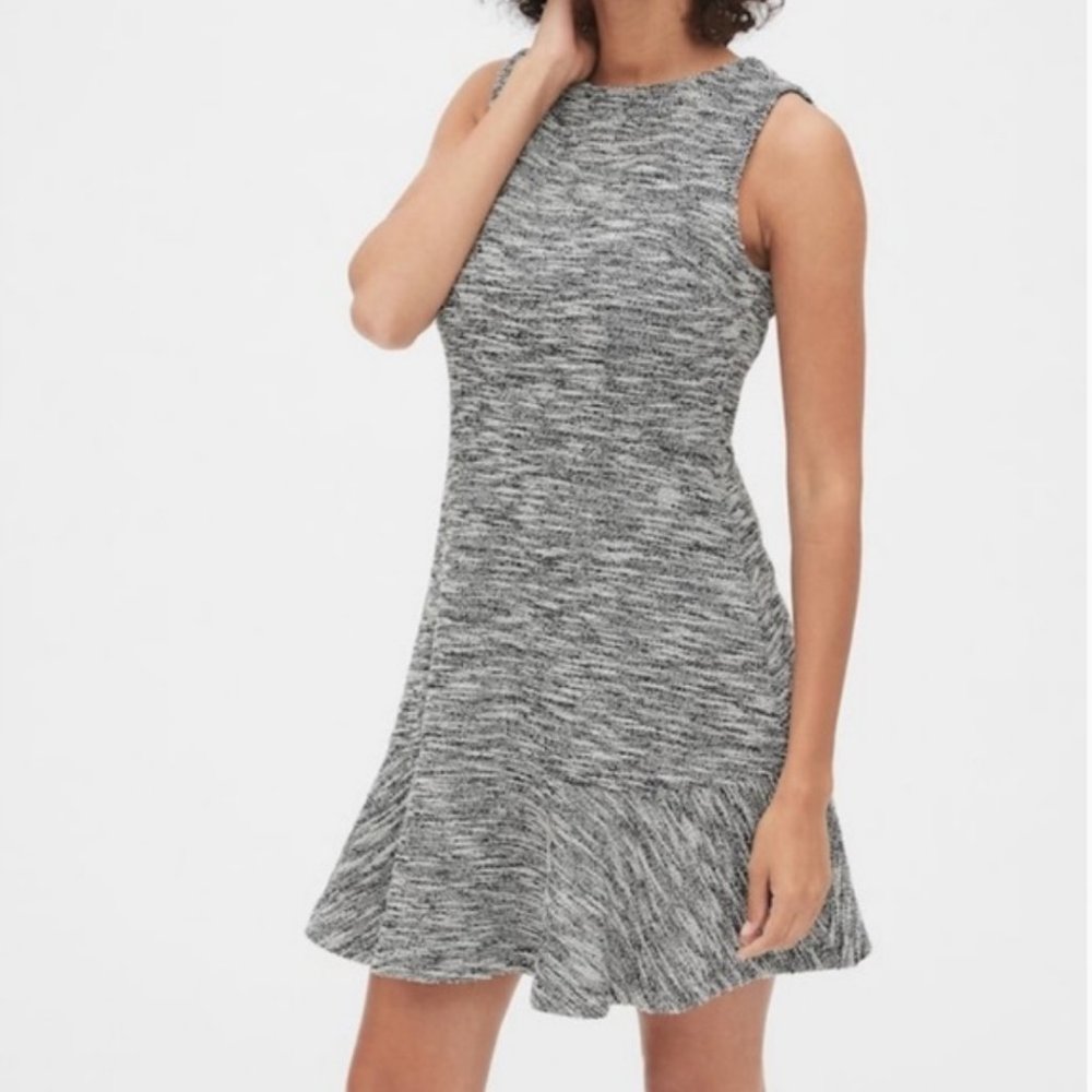 Gap tweed fit and flare dress